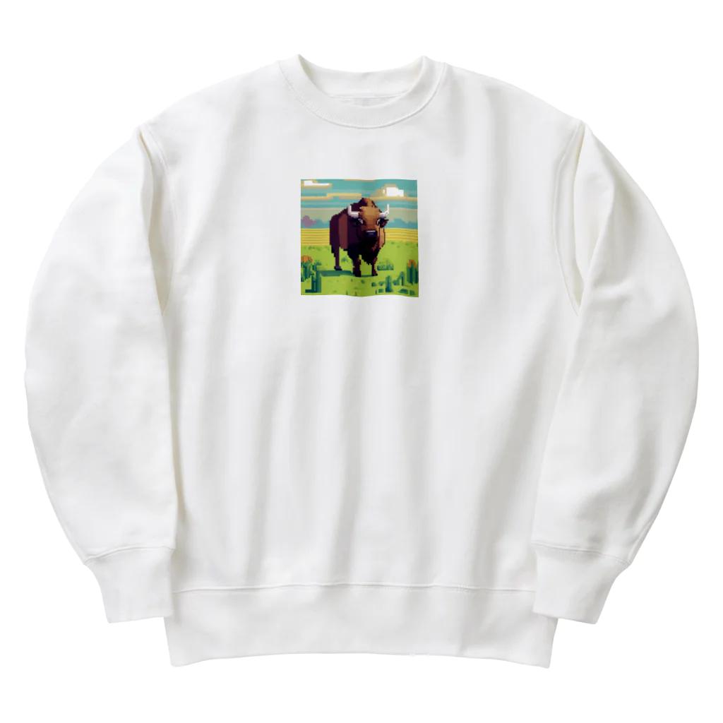 Ookaneのドット絵のサイ Heavyweight Crew Neck Sweatshirt