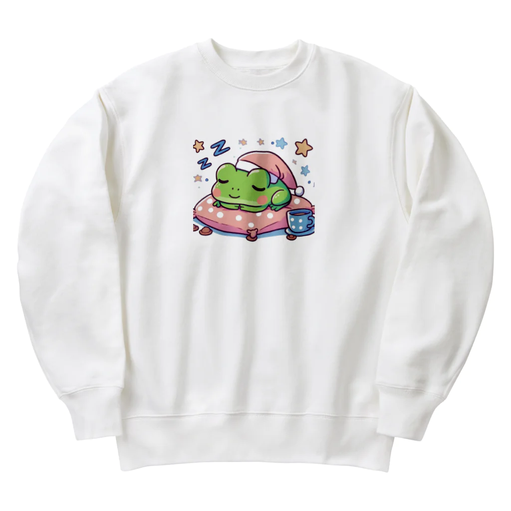 Shiba_IncのSleeping frogs(熟睡する蛙) Heavyweight Crew Neck Sweatshirt