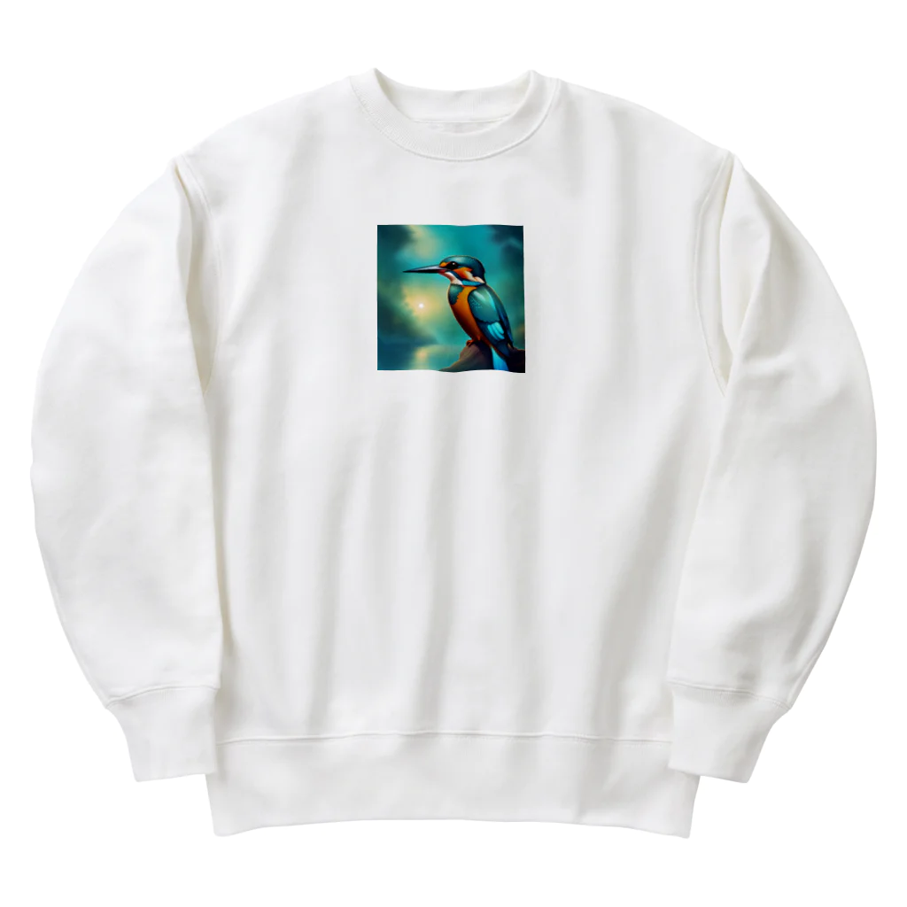 bestfriend54のカラフルカワセミくん Heavyweight Crew Neck Sweatshirt