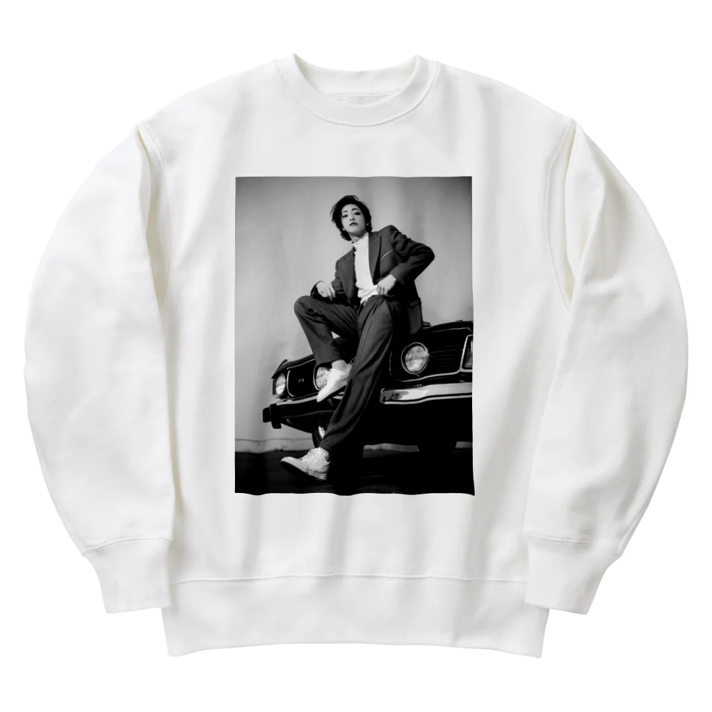 りん　チャンネルの男装レトロAI Heavyweight Crew Neck Sweatshirt