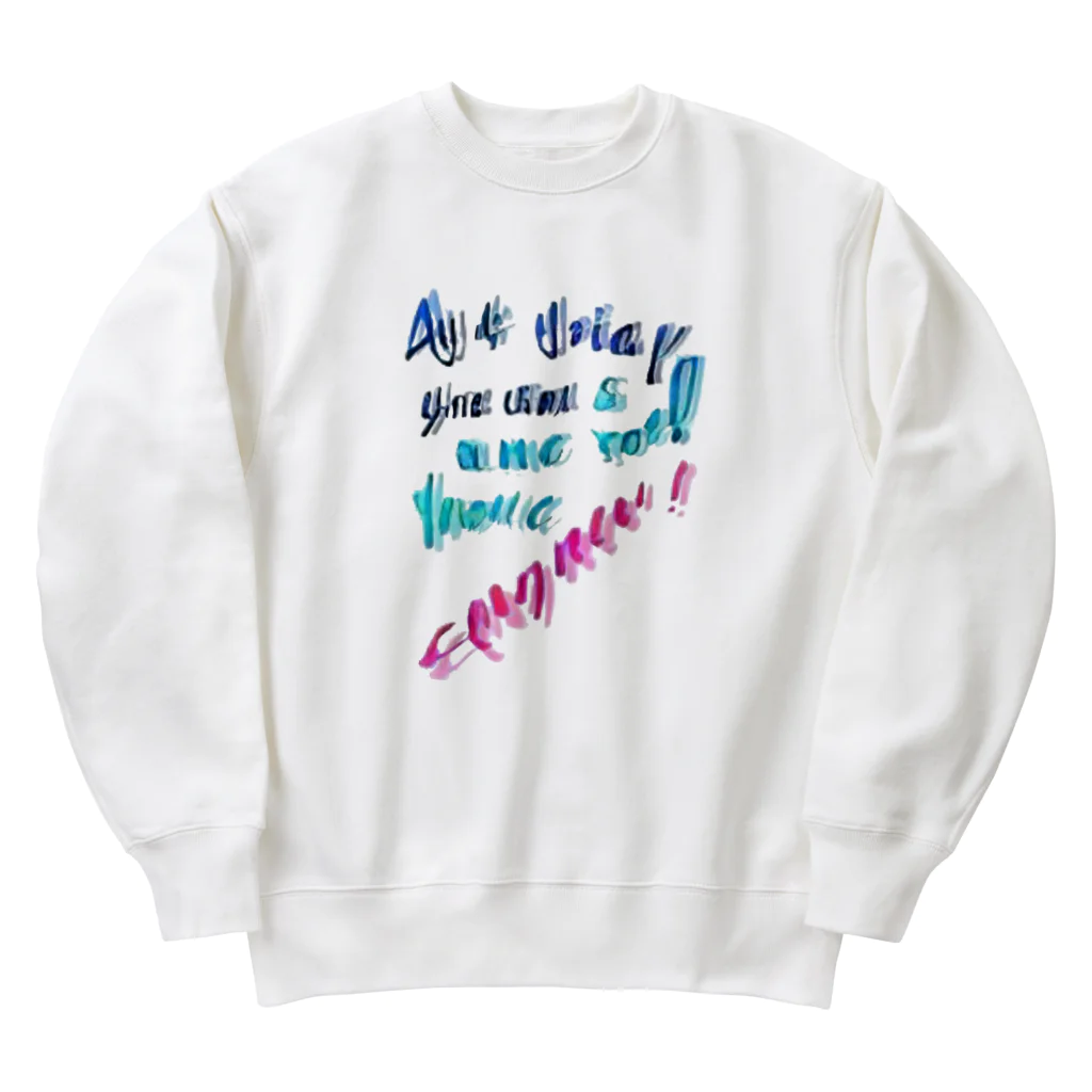 姫とすずり。のガラスの中の火花 Heavyweight Crew Neck Sweatshirt