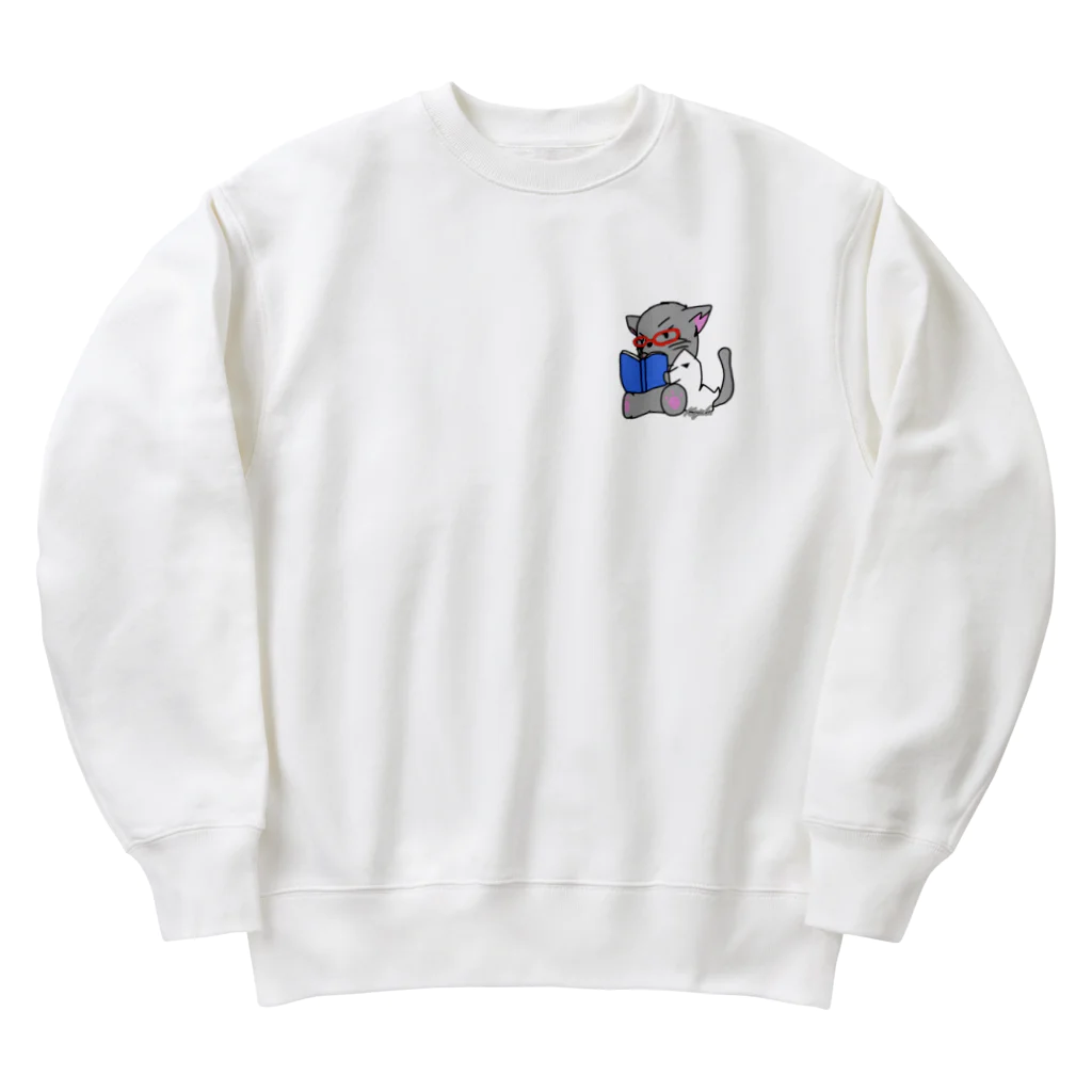 Kujakuの朗読猫 Heavyweight Crew Neck Sweatshirt