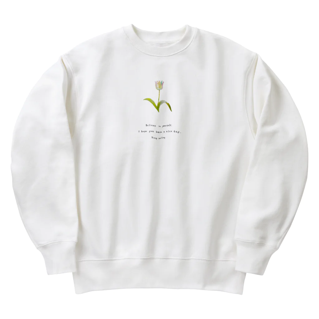 rilybiiの虹色チューリップ Heavyweight Crew Neck Sweatshirt