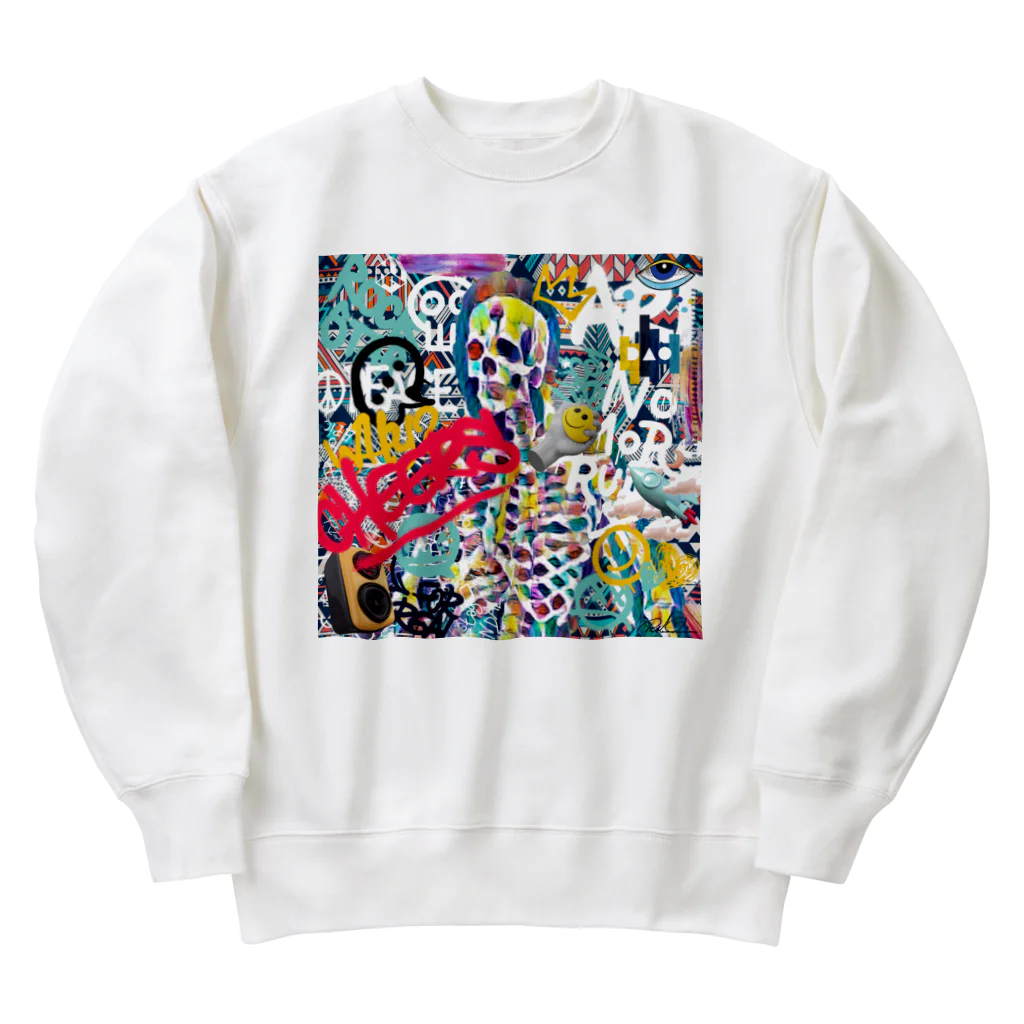 なちゅ楽ライフKAZOKUNOKISEKIのGAIKOTSU～RyokonishiNFT SELPHY Heavyweight Crew Neck Sweatshirt