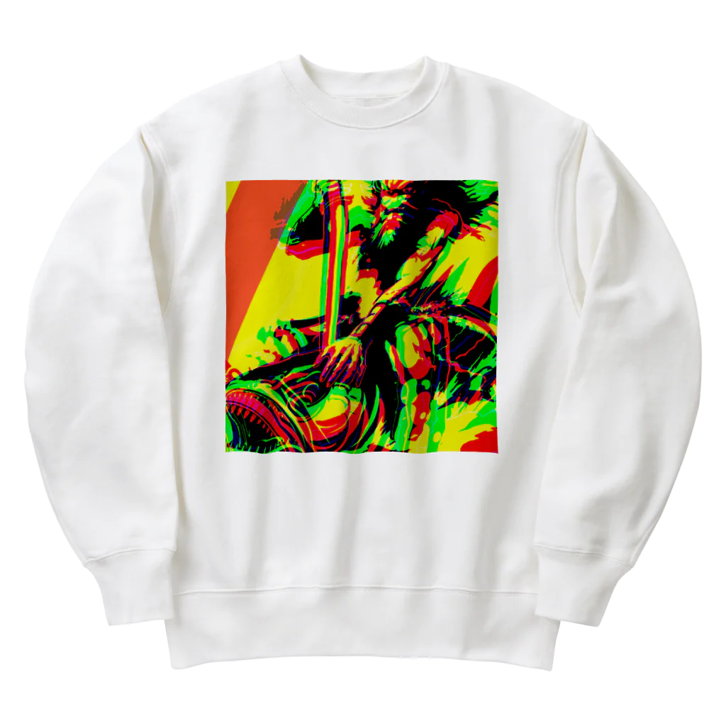 moon_takuanのタケミカヅチの地震鯰退治 Heavyweight Crew Neck Sweatshirt