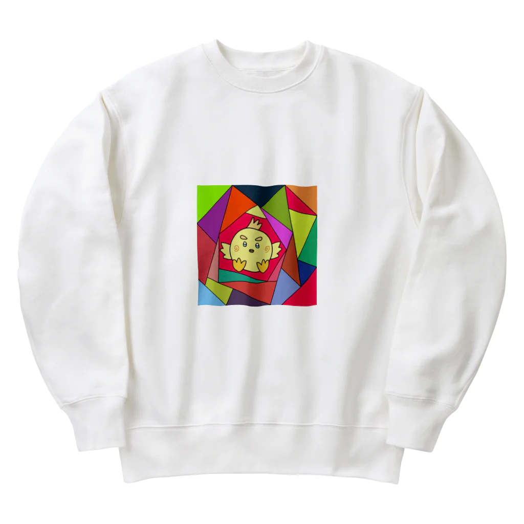 ピヨ☆ショップの角形に囲まれた世界 Heavyweight Crew Neck Sweatshirt