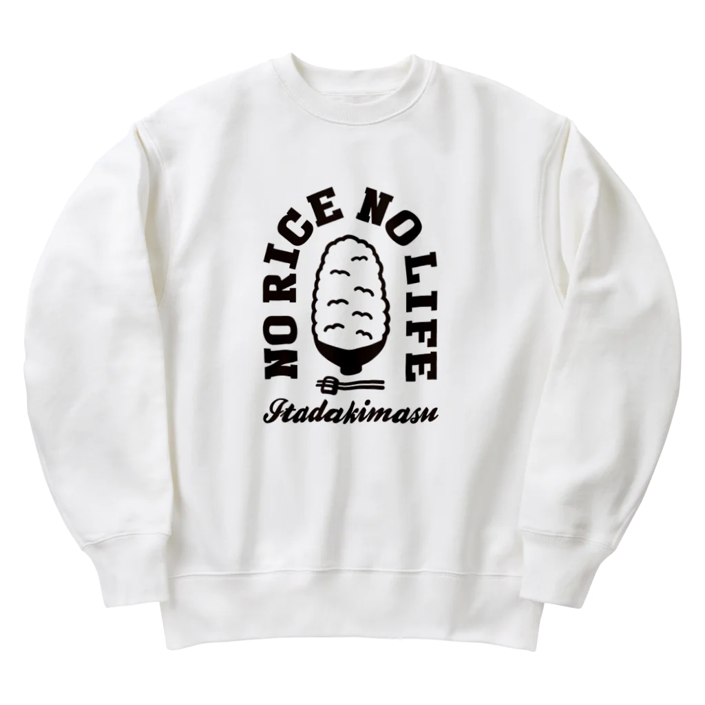 グラフィンのNO RICE NO LIFE ノーライスノーライフ Heavyweight Crew Neck Sweatshirt