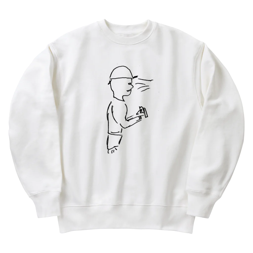 コンビニ行く程度屋の働らくお兄さん Heavyweight Crew Neck Sweatshirt