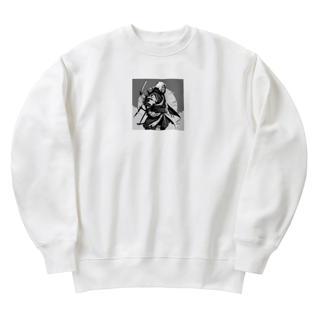 にんにんにんじゃのベテラン忍者のグッズ Heavyweight Crew Neck Sweatshirt