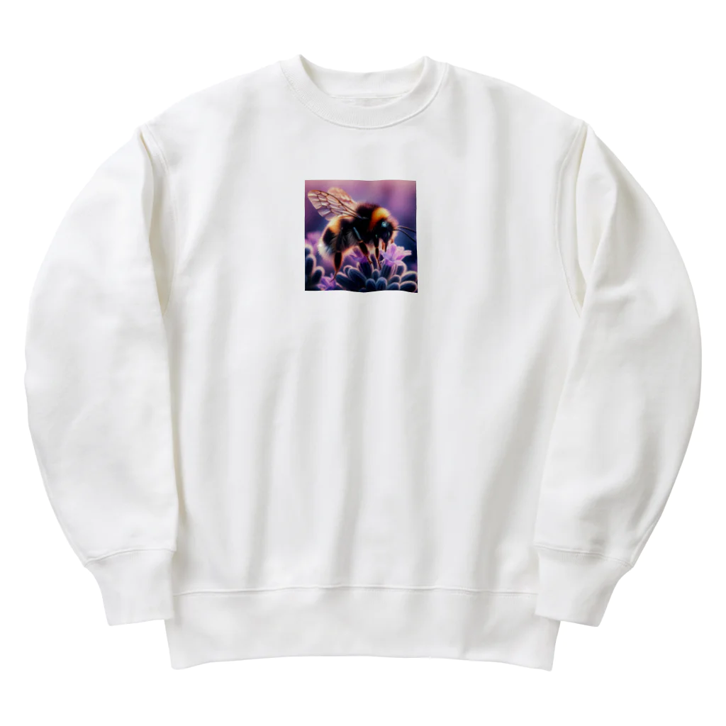 mitsuo712のラベンダーとハチ君 Heavyweight Crew Neck Sweatshirt