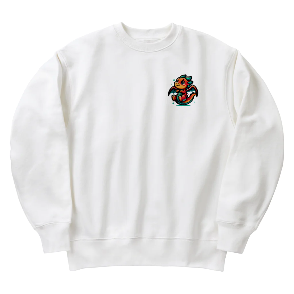 おさんぽドラ子のおさんぽドラゴンのドラ子 Heavyweight Crew Neck Sweatshirt