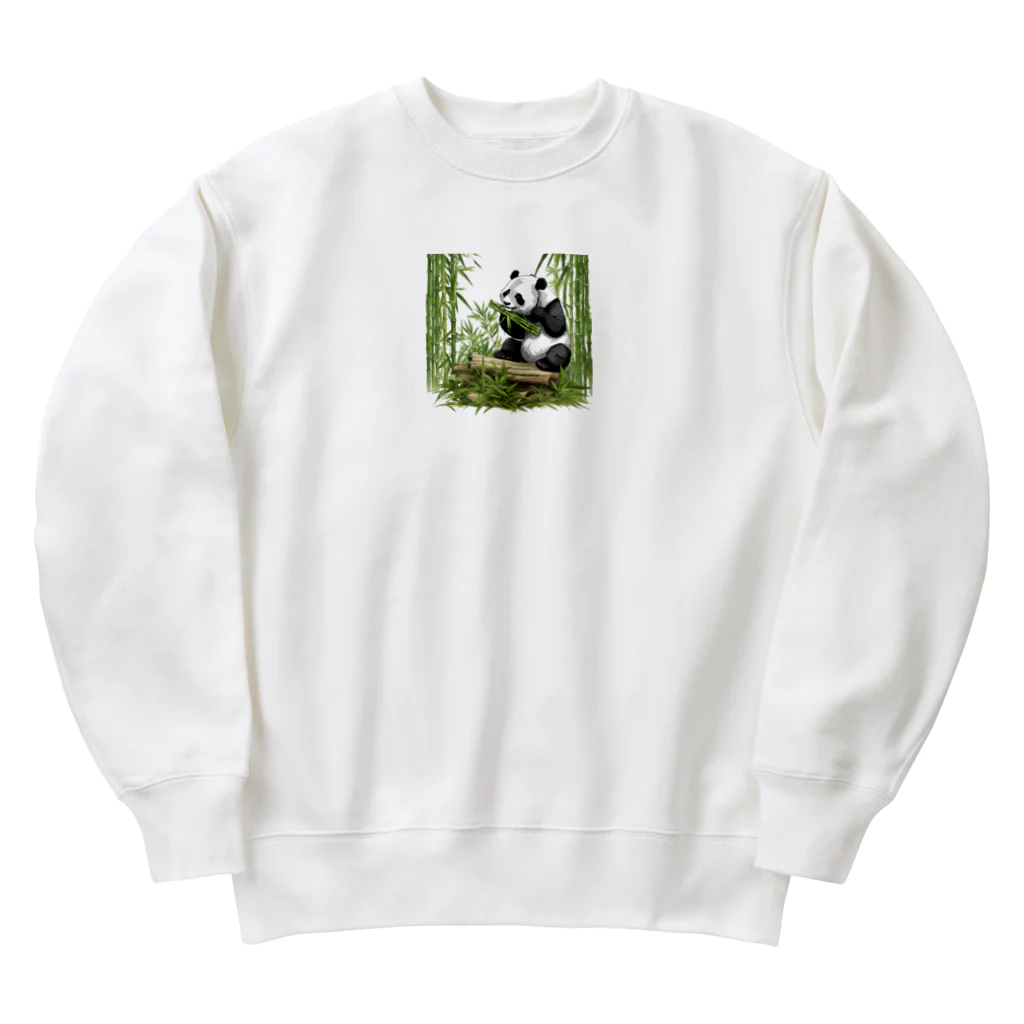 メガネボウズの笹パンダ Heavyweight Crew Neck Sweatshirt