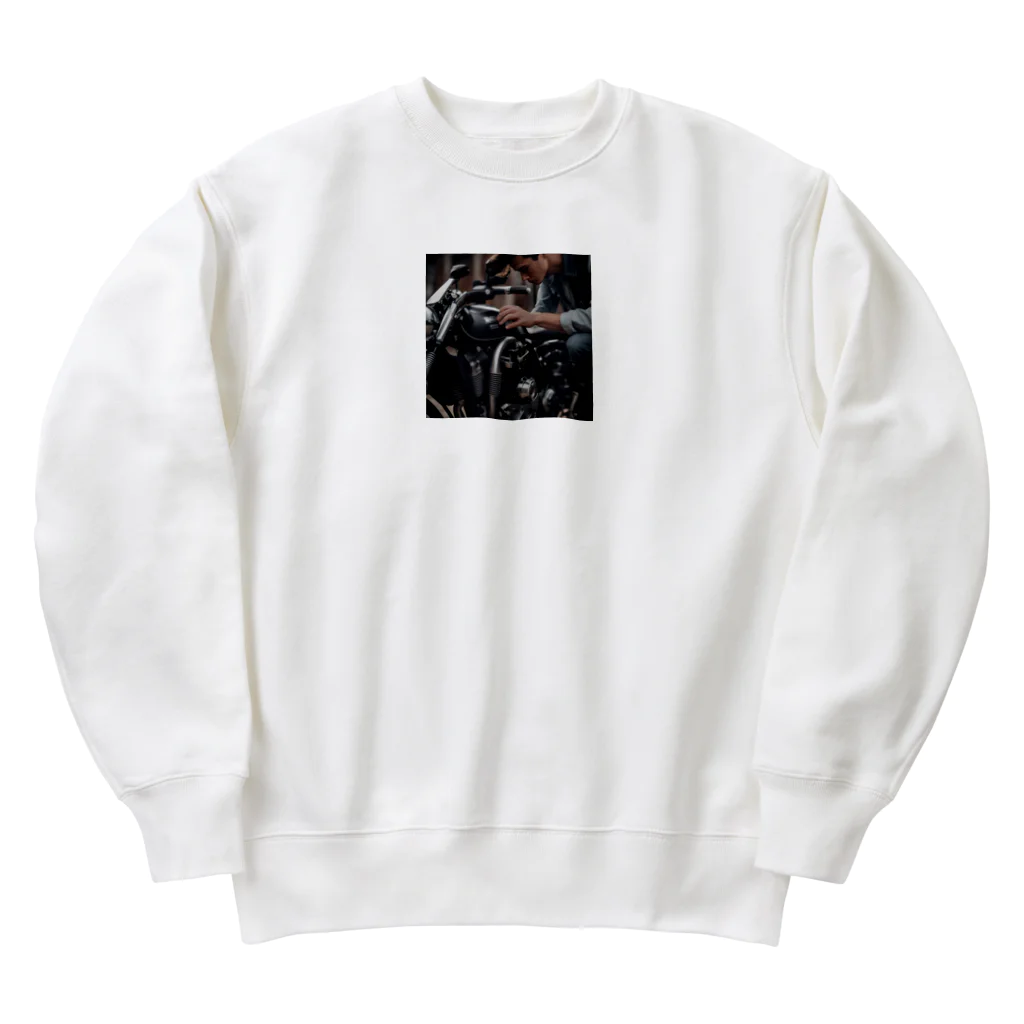 GROUND-WORKSのバイク整備 Heavyweight Crew Neck Sweatshirt