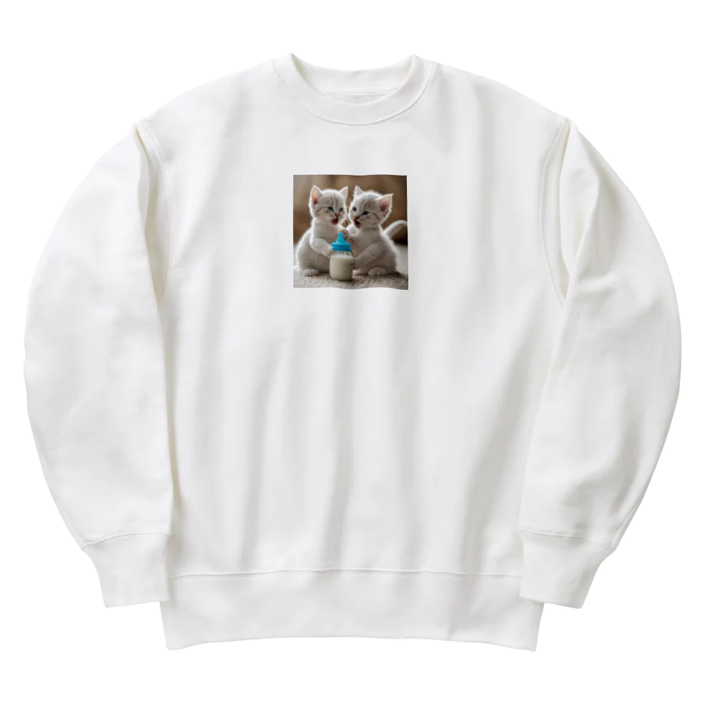 xwd28の双子の子猫 Heavyweight Crew Neck Sweatshirt