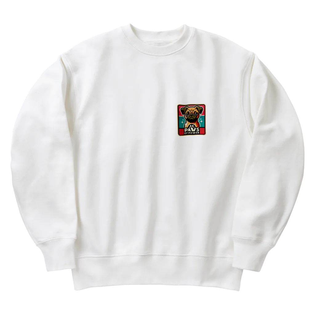 Urban pawsのパグチワワ「Paws of Power」 Heavyweight Crew Neck Sweatshirt