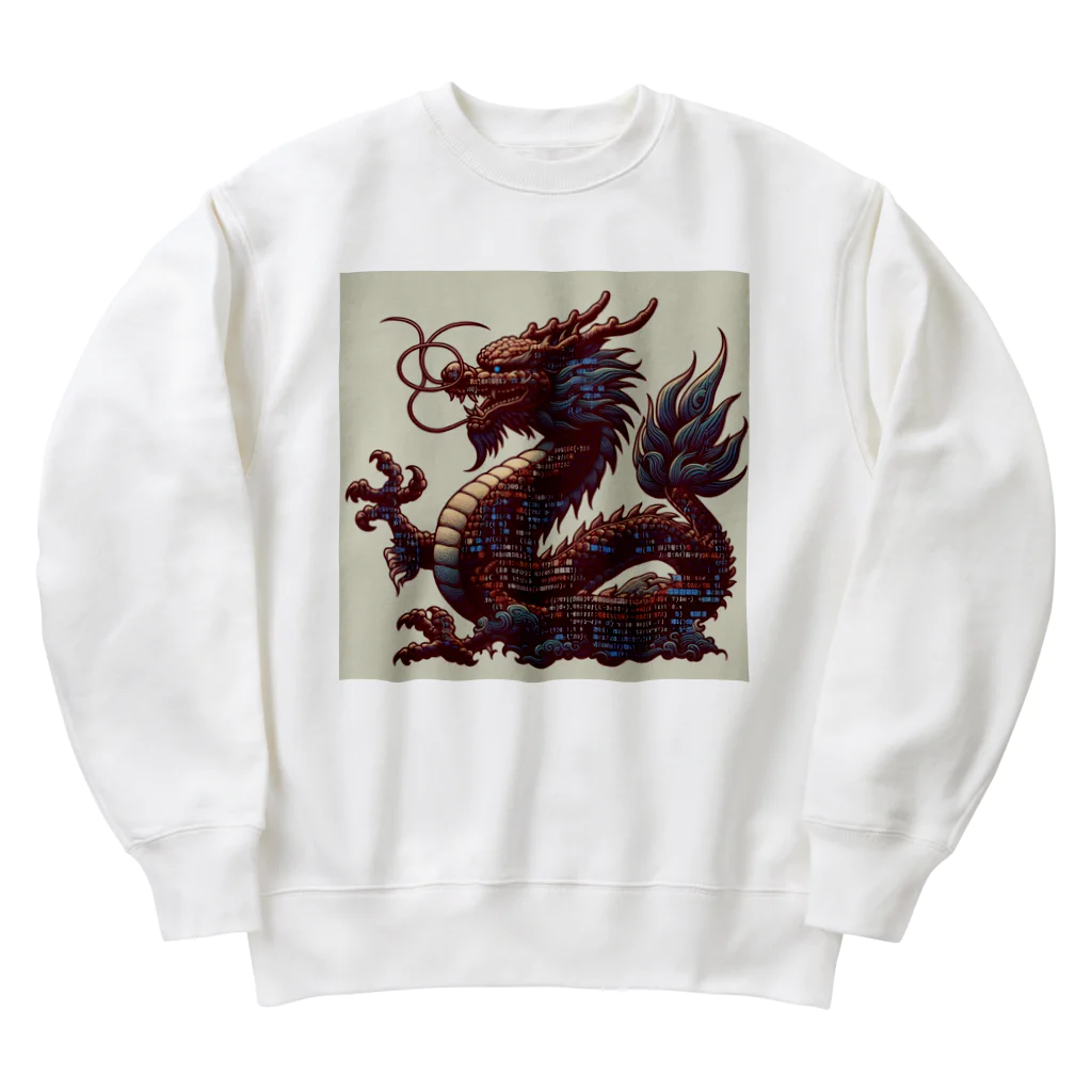 5656ショップの古代プログラムドラゴン Heavyweight Crew Neck Sweatshirt