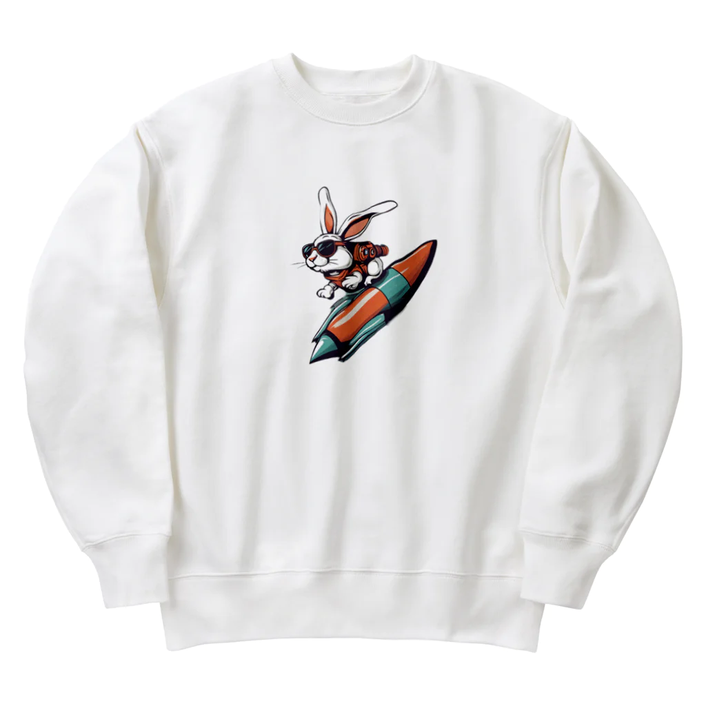 ロケットうさぎのロケットうさぎ　ミッション遂行 Heavyweight Crew Neck Sweatshirt