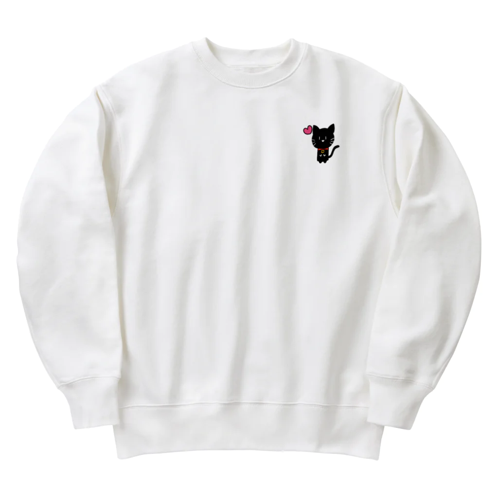 ねこ日和のねこ日和（黒猫） Heavyweight Crew Neck Sweatshirt