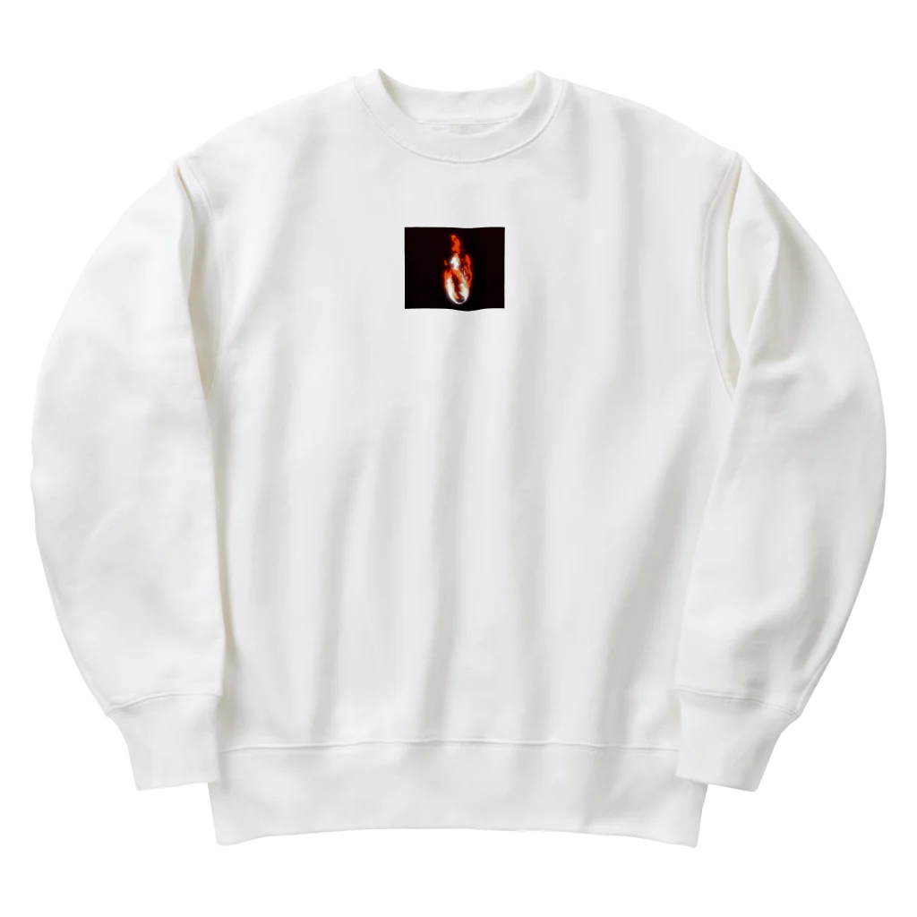 Superherooの燃える炎 Heavyweight Crew Neck Sweatshirt