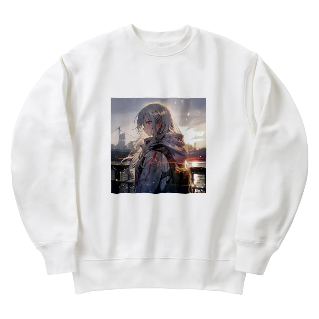 シルバームーンコーストの銀髪美女シリーズ4 Heavyweight Crew Neck Sweatshirt