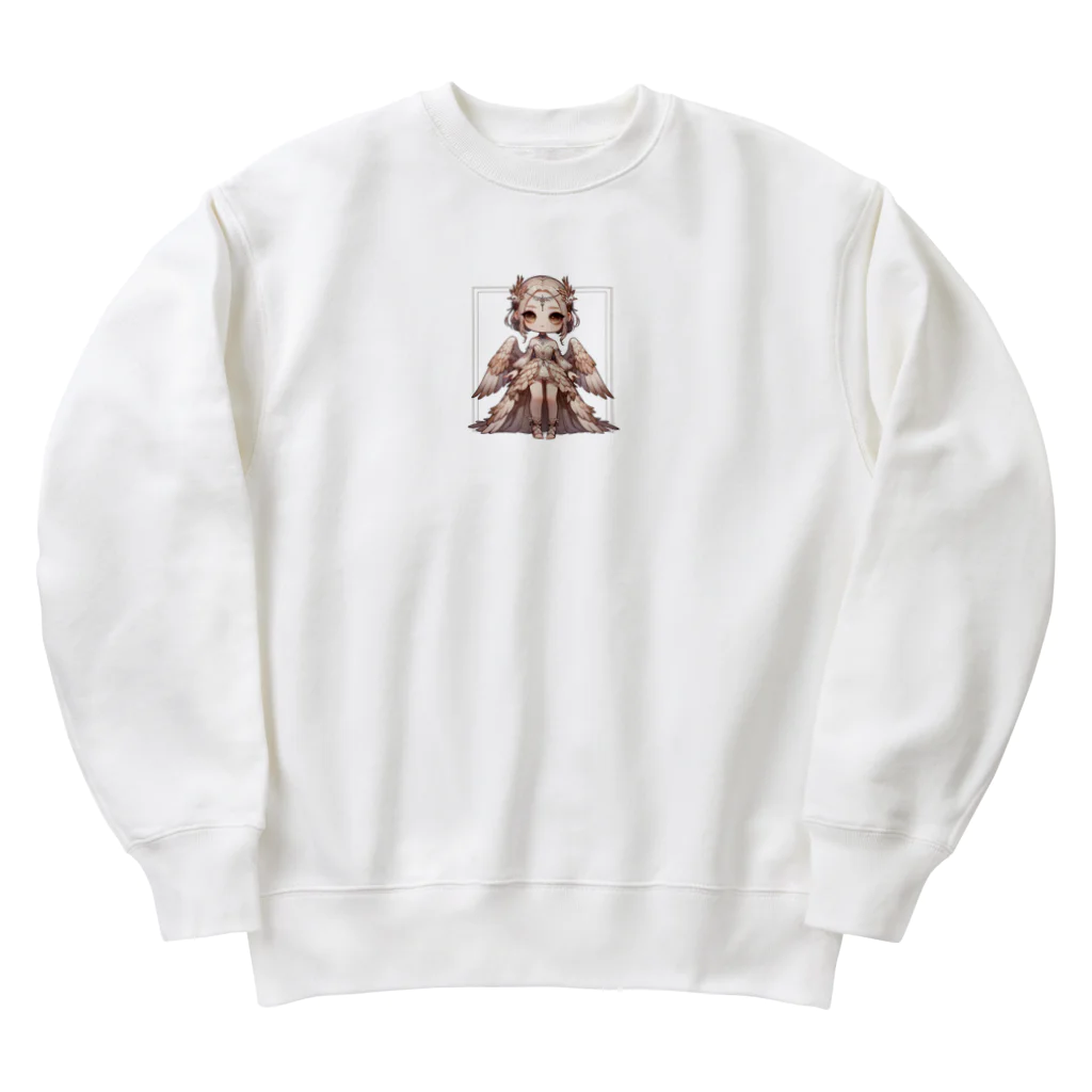 干支シティの酉の花嫁 Heavyweight Crew Neck Sweatshirt