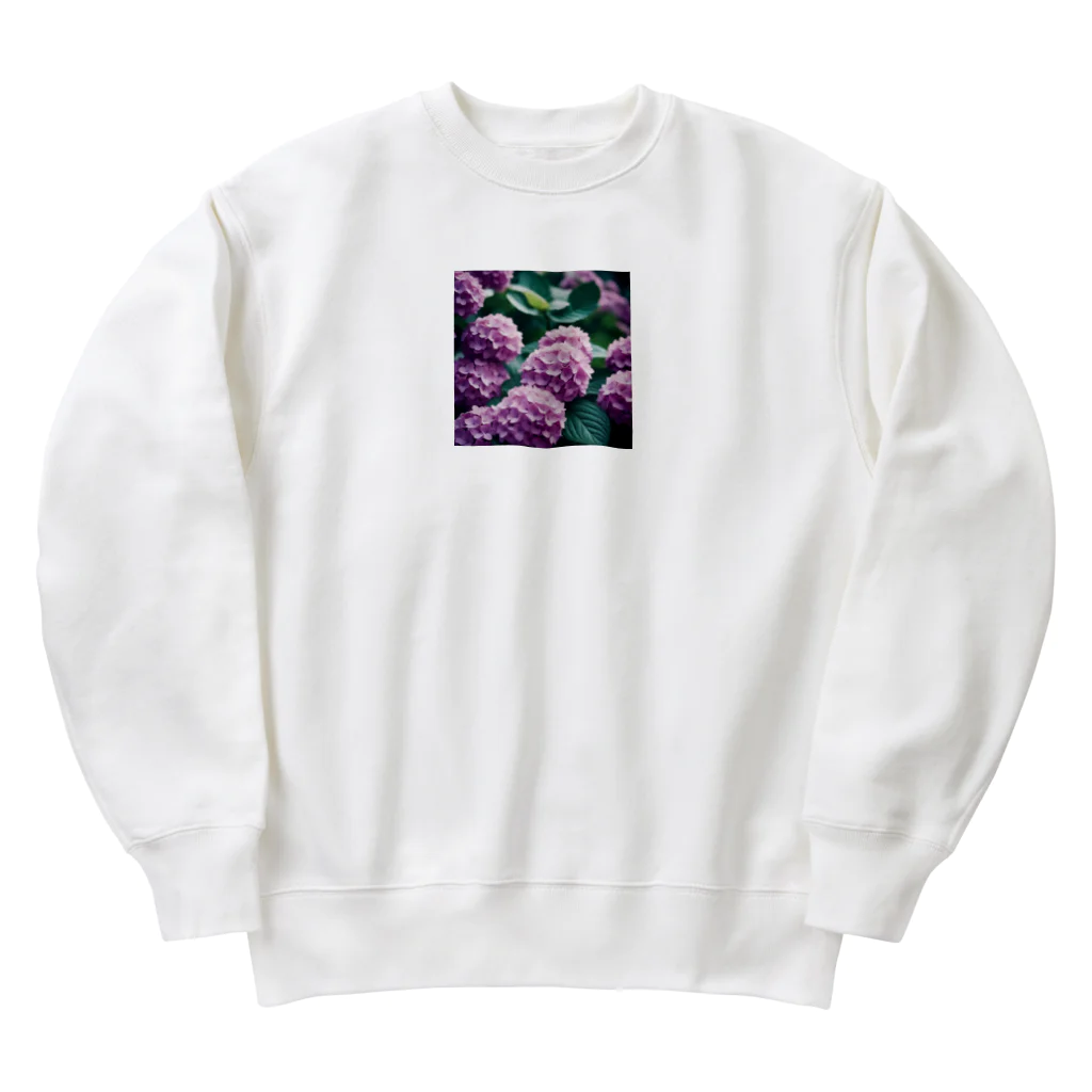 neat55のアジサイの球状の花房 Heavyweight Crew Neck Sweatshirt