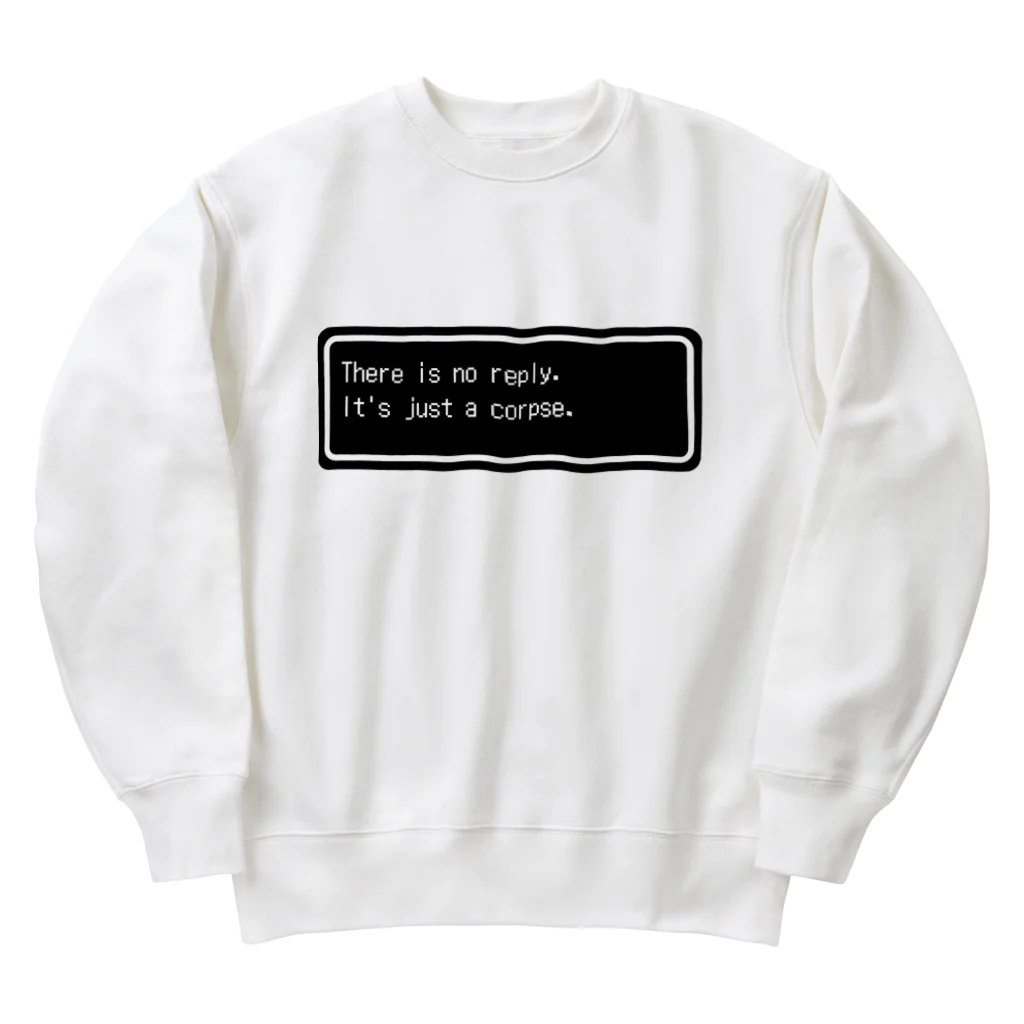 NEW.Retoroの『There is no reply. It's just a corpse.』白ロゴ Heavyweight Crew Neck Sweatshirt