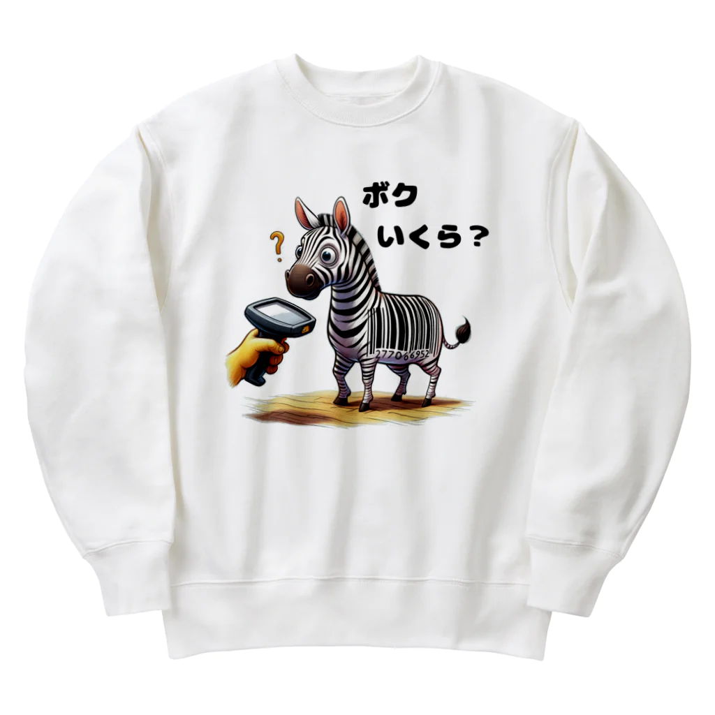 small creaturesのバーコードシマウマ Heavyweight Crew Neck Sweatshirt