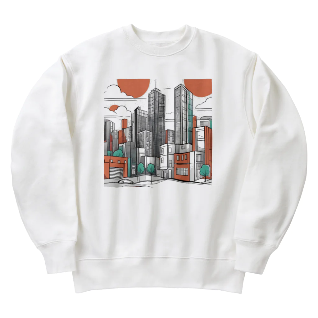 ANTARESの都市の雰囲気やストリートアートスタイルを反映させたデザイン Heavyweight Crew Neck Sweatshirt