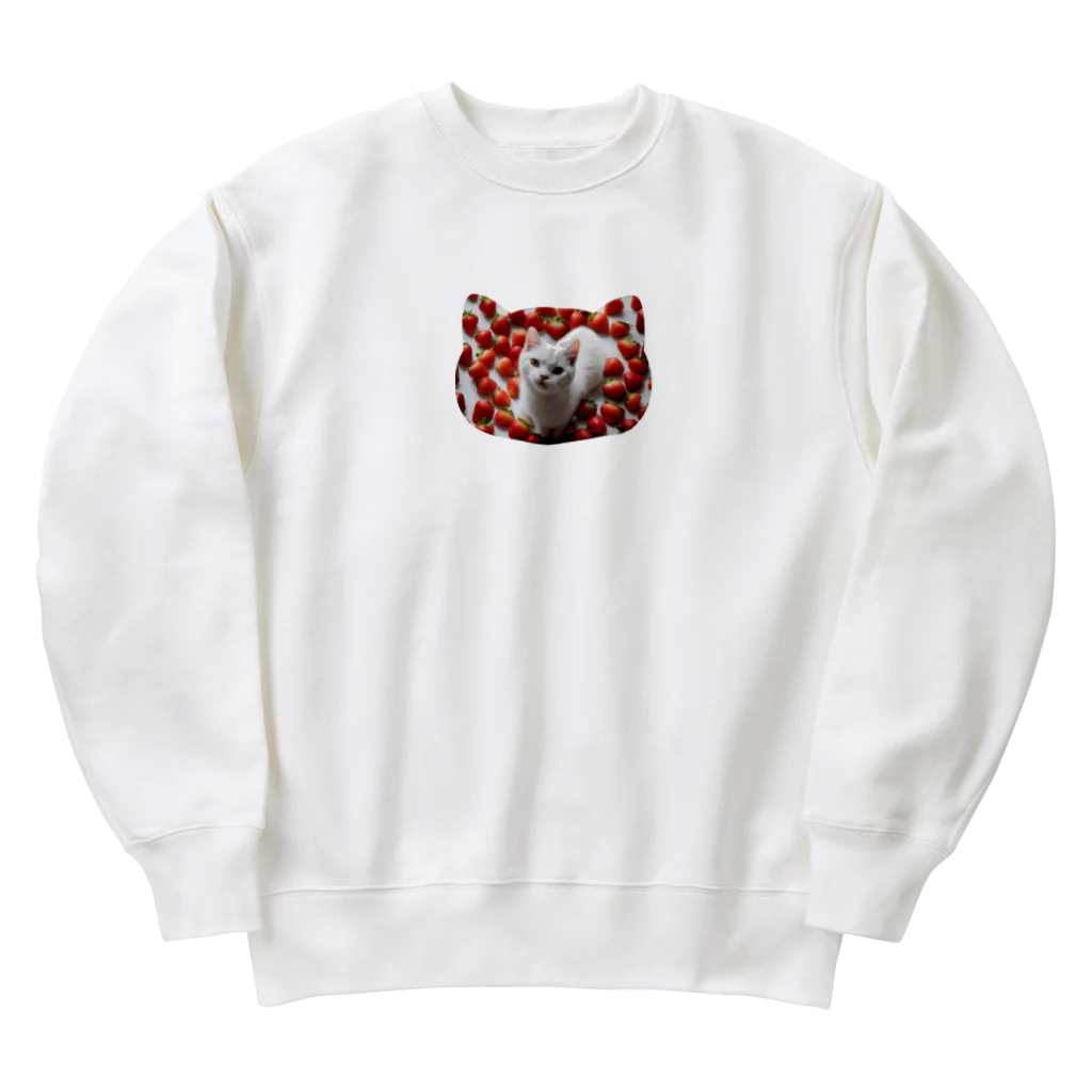 kiryu-mai創造設計のいちごねこ Heavyweight Crew Neck Sweatshirt