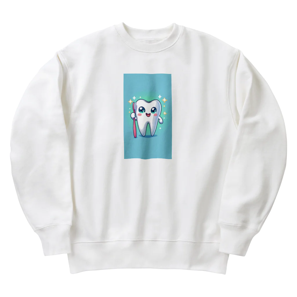 kuma310のカワイイ歯のキャラクターが登場！ Heavyweight Crew Neck Sweatshirt