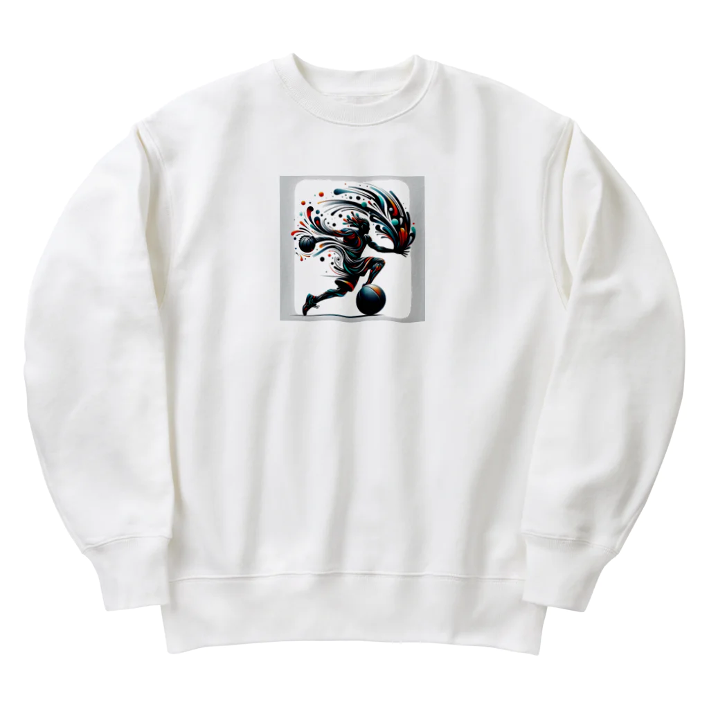 murankoの芸術的なバスケットボール Heavyweight Crew Neck Sweatshirt