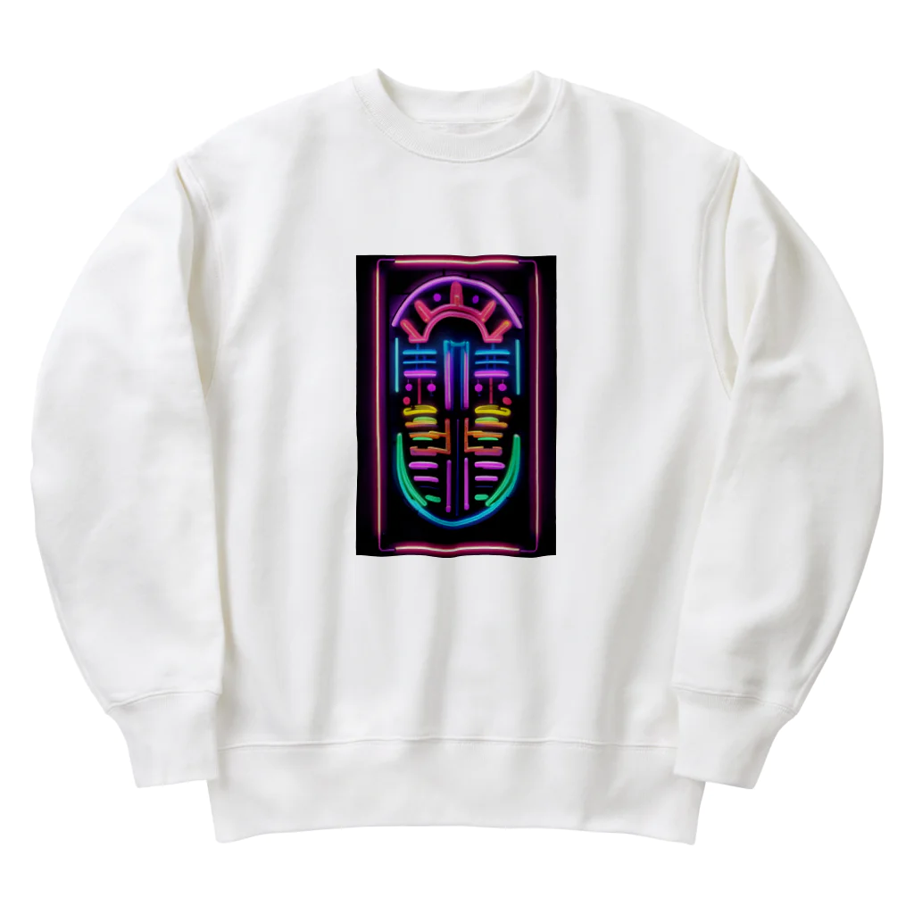 Association Against Mirroring SelfiesのAbstract_Neonsign02 Heavyweight Crew Neck Sweatshirt