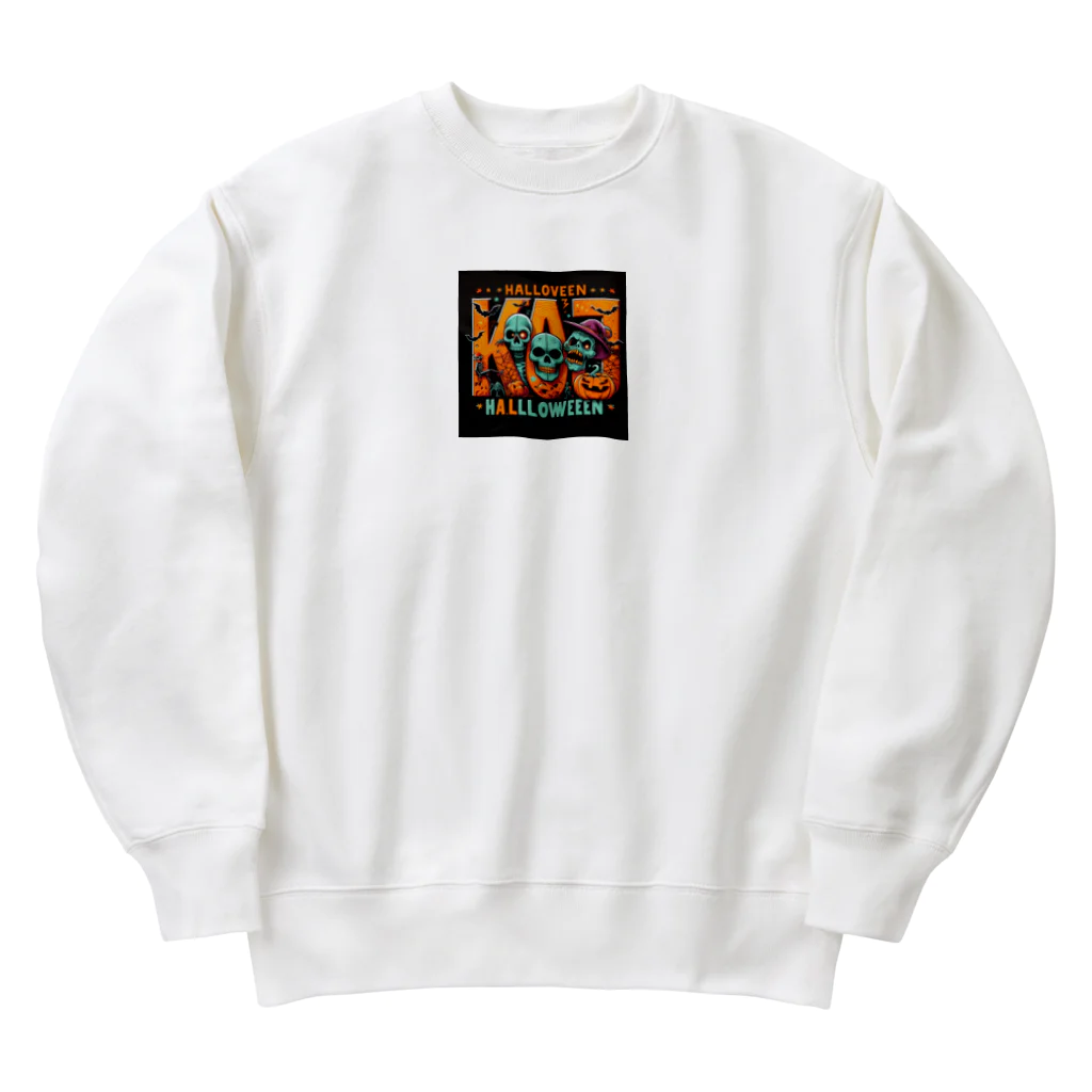 k.a.u.j.7のおしゃれでユニークなハロウィンの風景が広がります Heavyweight Crew Neck Sweatshirt