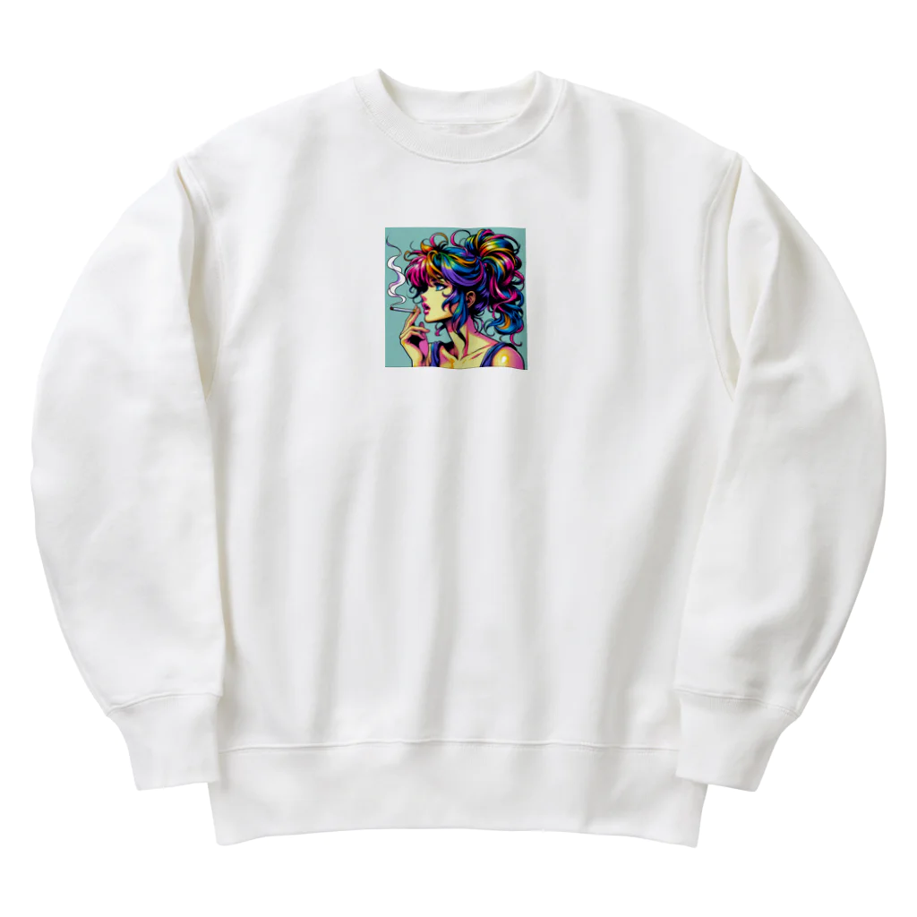 Sound17のタバコを吸う女性 Heavyweight Crew Neck Sweatshirt