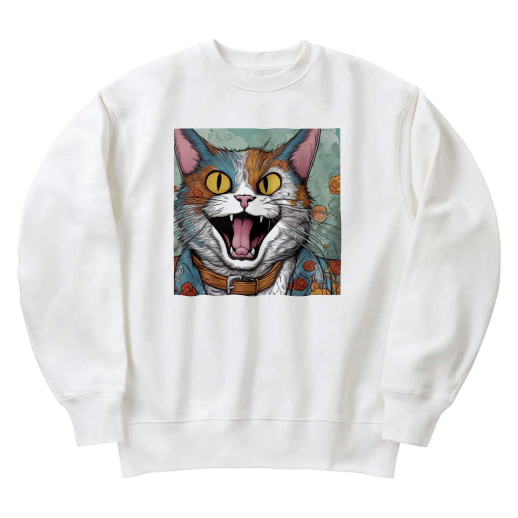 washi-and-washichanのゲス猫 Heavyweight Crew Neck Sweatshirt