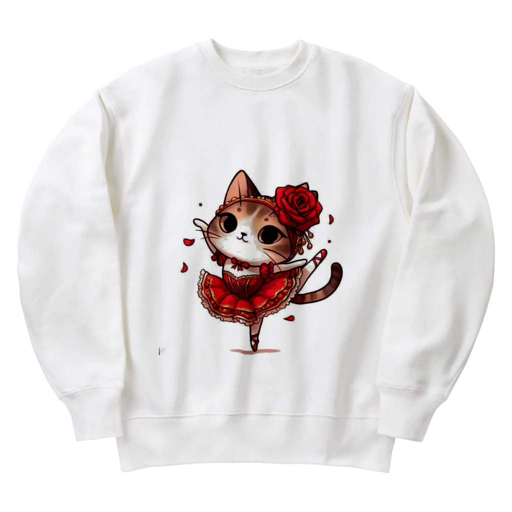 ポロムのおみせのねこねこキトリ Heavyweight Crew Neck Sweatshirt