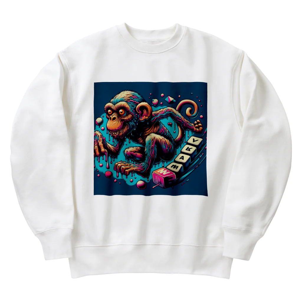 k.a.u.j.7の「サルFUNKY」 Heavyweight Crew Neck Sweatshirt