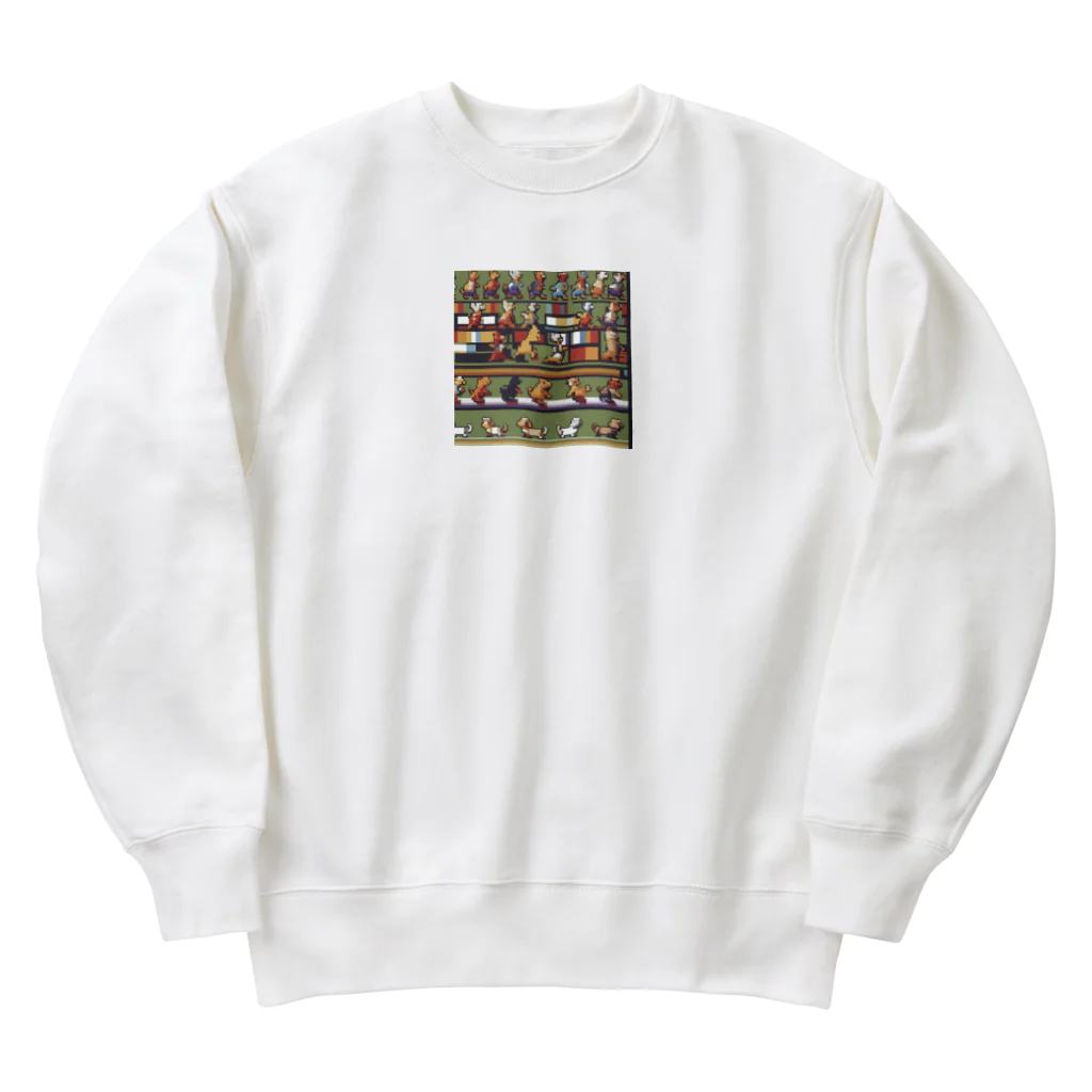 TAKASHIIのパレードで踊っている犬 Heavyweight Crew Neck Sweatshirt