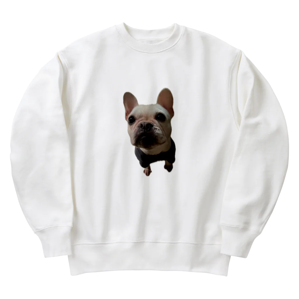 しらたまのドアップしらちゃん Heavyweight Crew Neck Sweatshirt