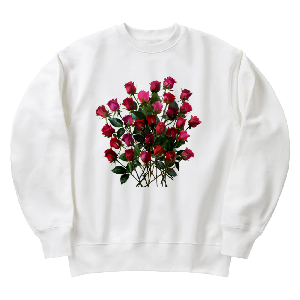 24_Redpink  visual calendarのRedpink 30 Roses Heavyweight Crew Neck Sweatshirt