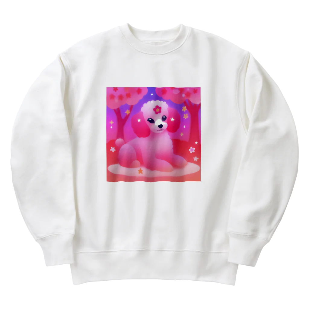 ふぇありぃているのお花見犬 Heavyweight Crew Neck Sweatshirt