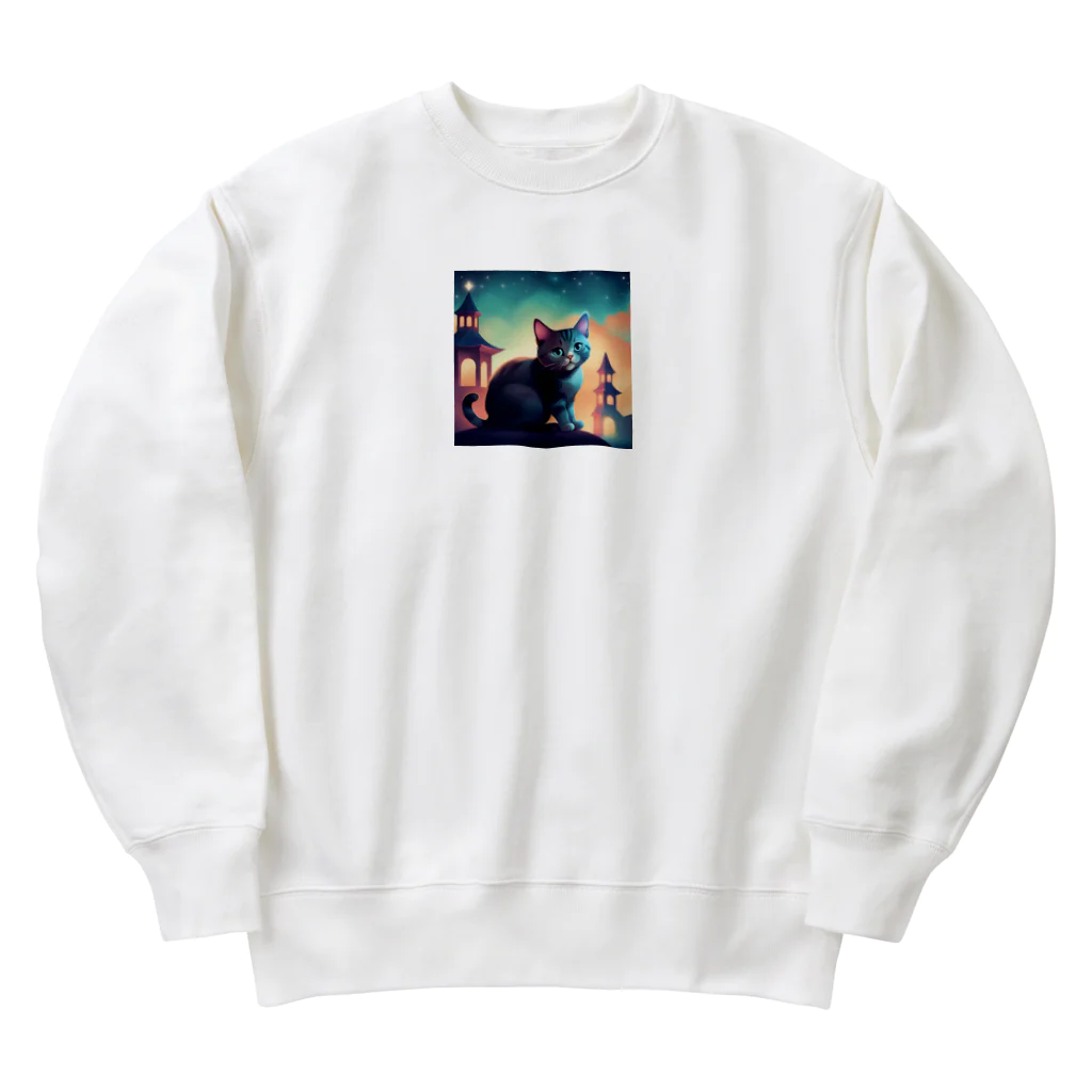 ai美女ショップのかわいい猫 Heavyweight Crew Neck Sweatshirt