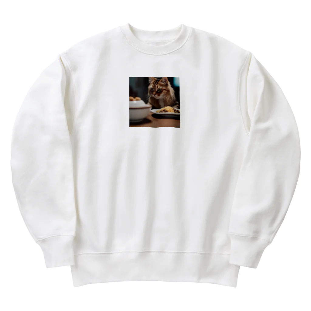 syankusunoboushi7の迷う猫 Heavyweight Crew Neck Sweatshirt