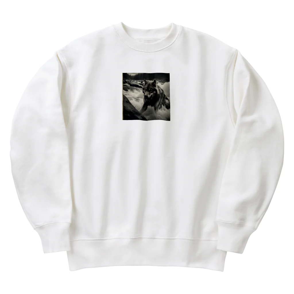 狼ショップの激流の戦い Heavyweight Crew Neck Sweatshirt