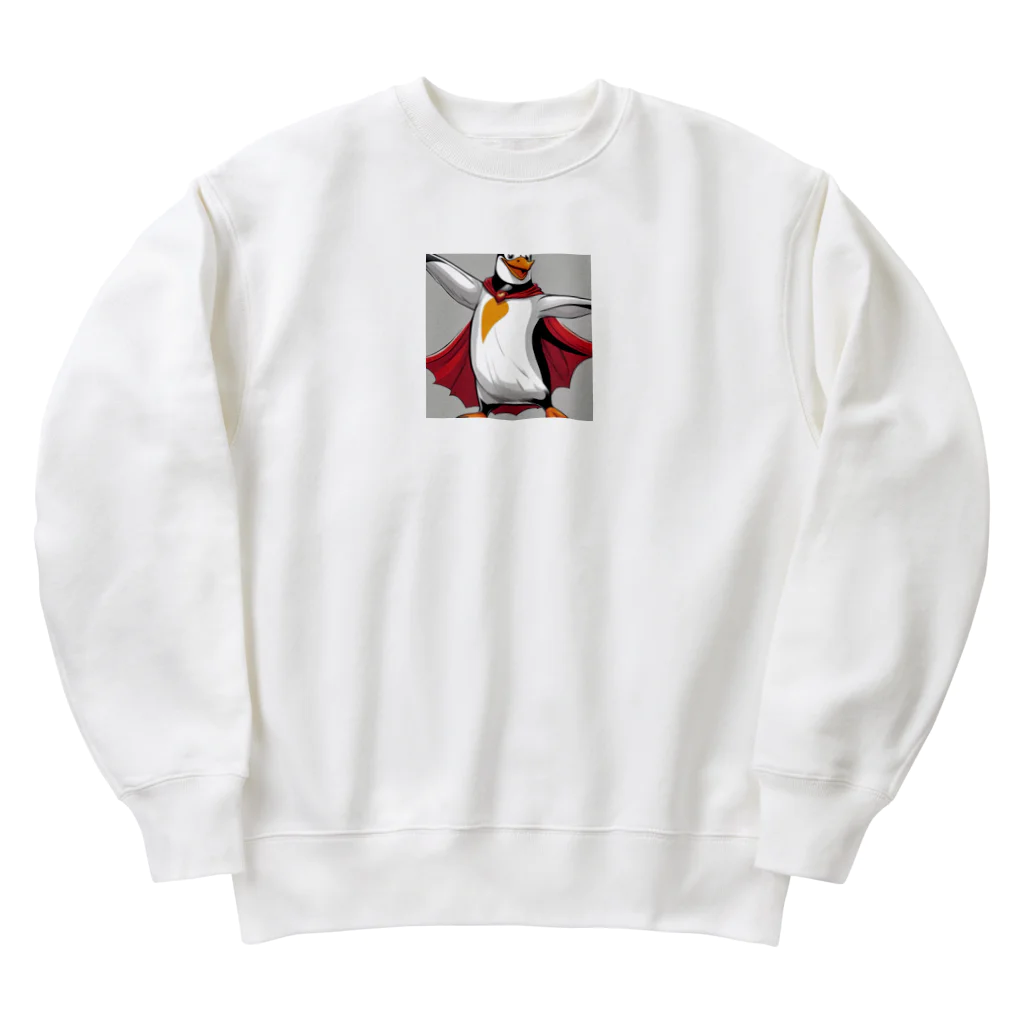 hypudgyのスーパーヒーローペンギン A  Heavyweight Crew Neck Sweatshirt