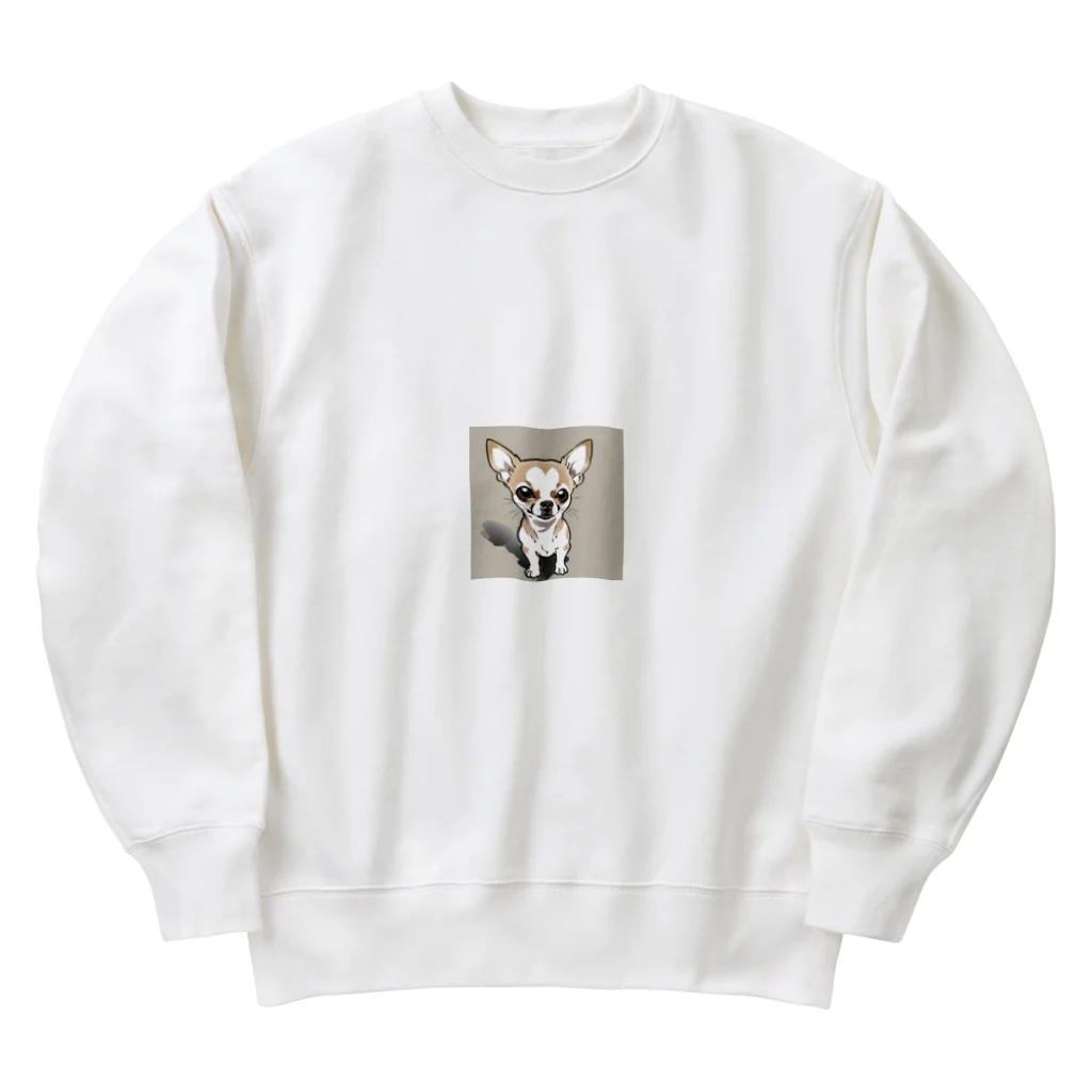 ai美女ショップのチワワのこてつ Heavyweight Crew Neck Sweatshirt