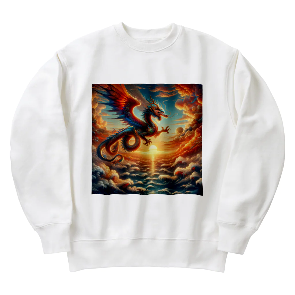 the blue seasonの昇運の龍 - 運龍飛翔 Heavyweight Crew Neck Sweatshirt