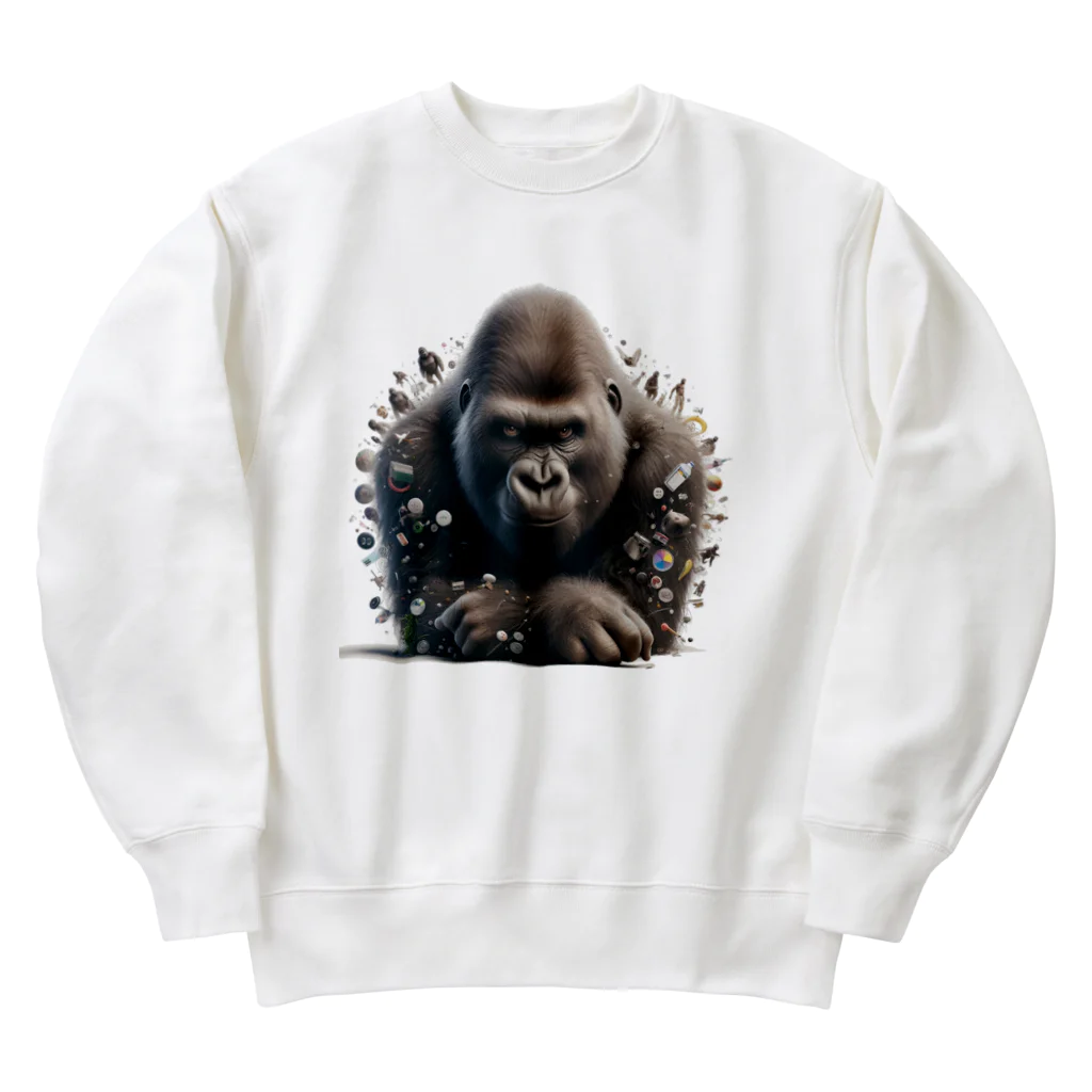 Patroの全てを司るゴリラ Heavyweight Crew Neck Sweatshirt