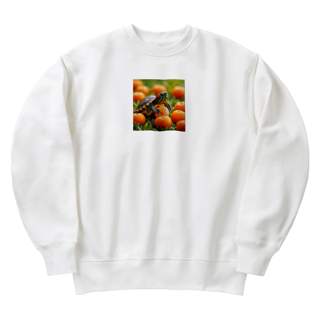 saijo79のオレンジミドリガメ Heavyweight Crew Neck Sweatshirt